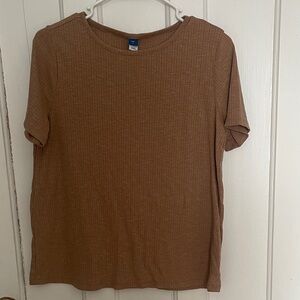 Old Navy Women's Tan Short Sleeve Tee